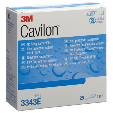 3M Cavilon No Stinging Skin Protection Applikatorius 25 paketėliai 1ml
