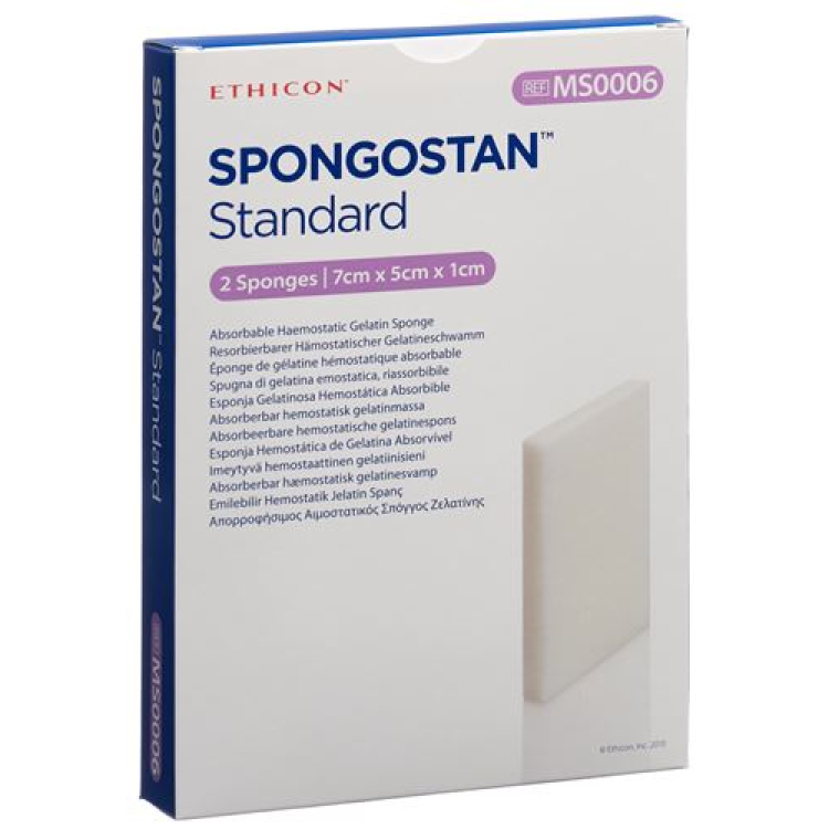 Spongostan Standard 7x5x1cm 2 ks