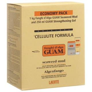 Pacote clássico de cura de lama de algas Guam 1kg + gel