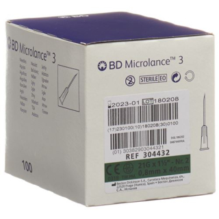 BD Micro Lance 3 injection needle 0.80x40mm green 100 pcs