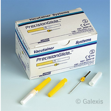 Cannula VACUTAINER 20G 0.9x38mm gialla 100 pz