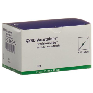 VACUTAINER cannula 21G 0.8x38mm green 100 pcs