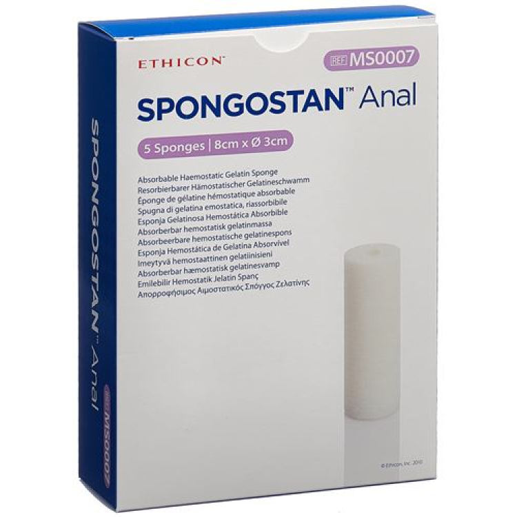 Spongostan Anal 8x3cm 5 pcs