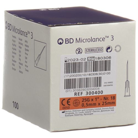 BD Microlance 3 injekční jehla 0,50x25mm oranžová 100 ks