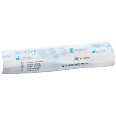 Pharmaplast vienkartinis pincetas 13cm sterilus gribi