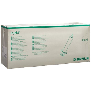 B. Braun Inject seringue 20 ml Luer excentrique en deux parties 100 pcs
