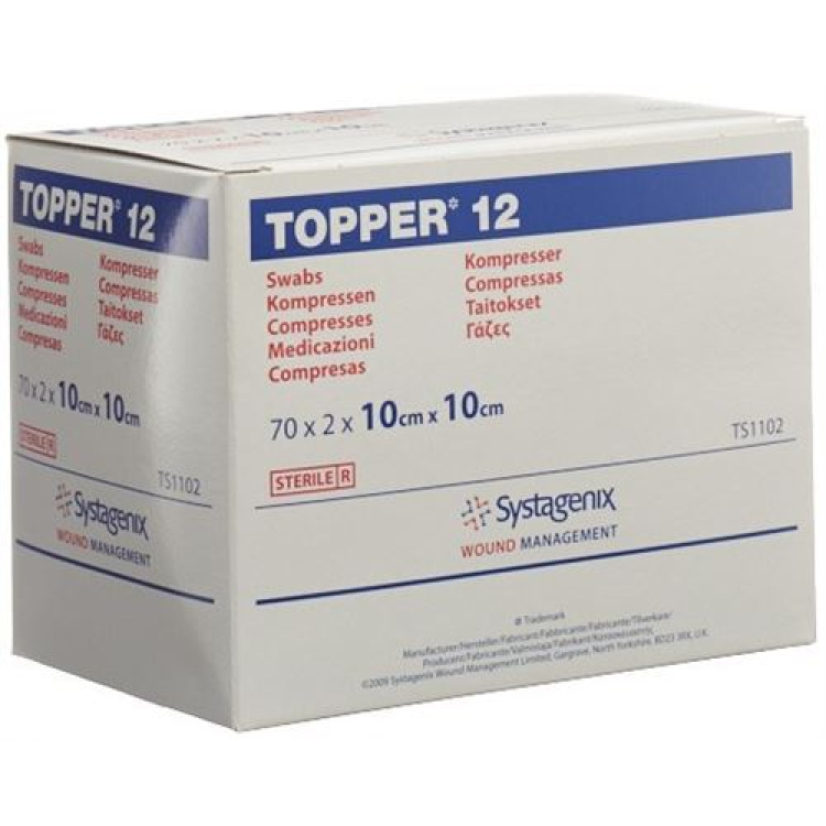 TOPPER 12 NW Compr 10x10cm ភាគច្រើន 70 កងវរសេនាតូច 2 ភី។