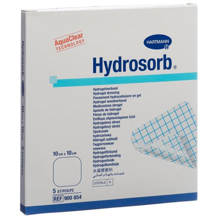 HYDROSORB hydrogelförband 10x10cm steril 5 st