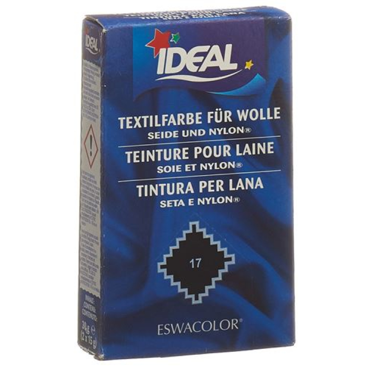 Ideal Wool Color PLV No17 czarny 30 g