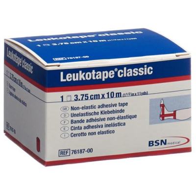 Leukotape klassisk gipstejp 10mx3,75cm röd