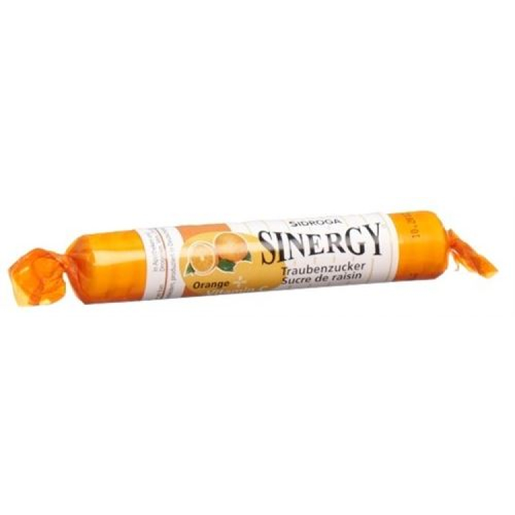 Sinergy Apelsinų dekstrozės + vitamino C suktinukas 40 g