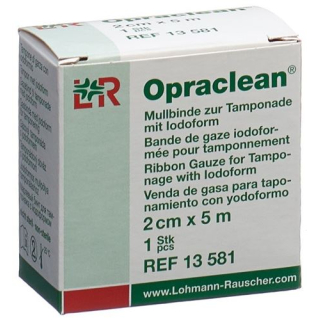 Opraclean gauze bandage for tamponade with Iodoform 2cmx5m