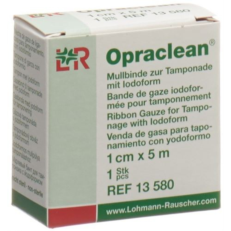 Opraclean gézkötés Iodoform tamponádhoz 1cmx5m