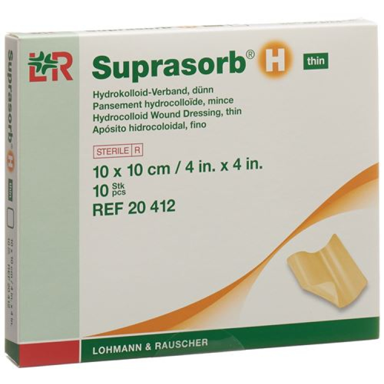 Suprasorb H דק הידרוקולואיד Verbanad 10x10cm 10 יח'