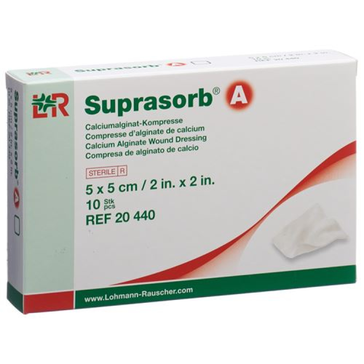 Suprasorb A kaltsiumalginaatkompressid 5cmx5cm 10 tk