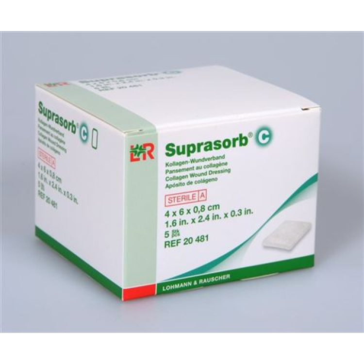 Suprasorb C collagen wound dressing 4x6cm sterile 5 pcs