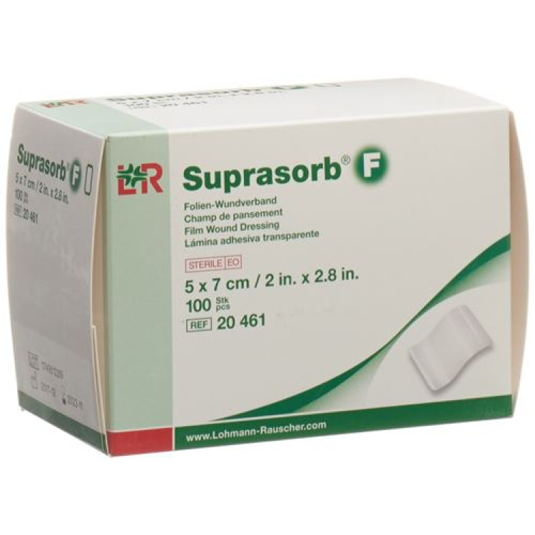 Suprasorb F ក្រណាត់រុំរបួស 7x5 សង់ទីម៉ែត្រ 100 កុំព្យូទ័រ