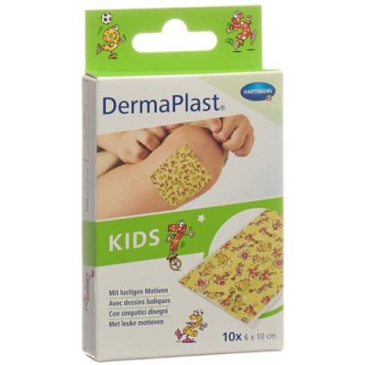 DermaPlast Kids Quick Association 6x10cm פלסטיק 10 יח'