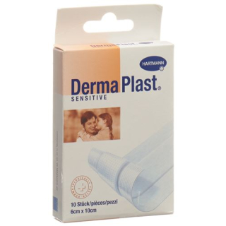DermaPlast sensitive Schnellverb hvid 6x10cm 10 stk