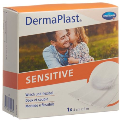 Dermaplast sensitive schnellverb white 4cmx5m role