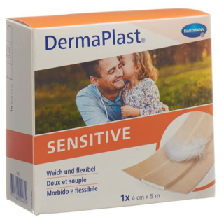Dermaplast sensitive quick bandage 4cmx5m skin colored roll