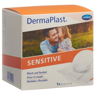 DermaPlast sensitive Schnellverb white 8cmx5m role