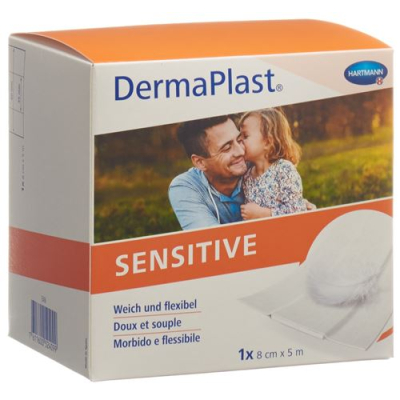 Dermaplast sensitive schnellverb white 8cmx5m role