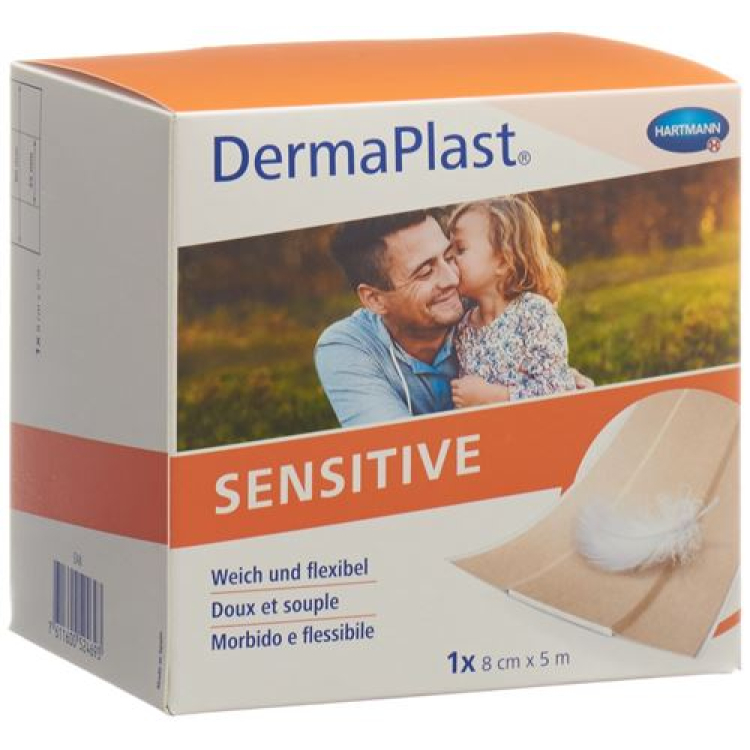 DermaPlast רגיש Schnellverb hf 8cmx5m תפקיד