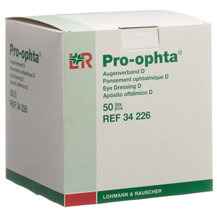 Pro Ophta D көзге арналған таңғыш, жарыққа төзімді тері түсті 50 дана