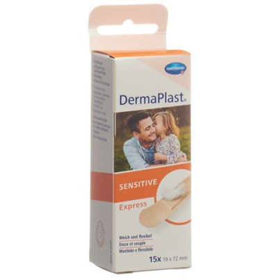 רצועות אקספרס רגישות dermaplast 19x72mm 15 יח'