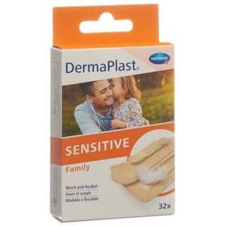 DermaPlast Sensitive Family Strip Ass Skin - 32 unid.