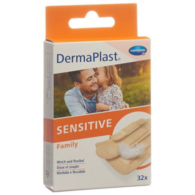 DermaPlast sensitive Family Strip ass Skin-32 stk