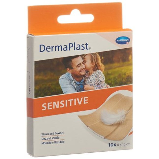 DermaPlast sensitive Schnellverb hf 8x10cm 10 pcs