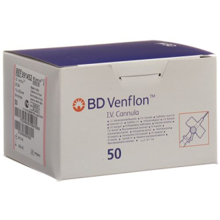 BD Venflon beépített katéterek injekciós nyílással 20G 1,0x32mm Luer-Lok rózsaszín 50 db