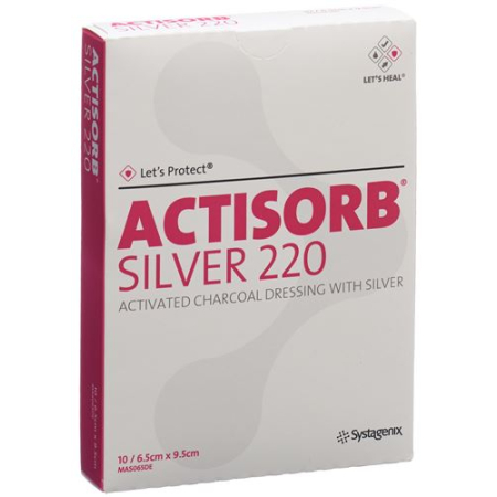 Actisorb Silver 220 Coal Association 9.5x6.5cm 10 pcs
