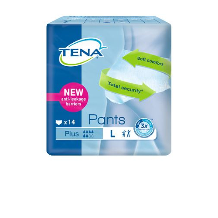 TENA Broek Plus L 100-135cm 14 stuks