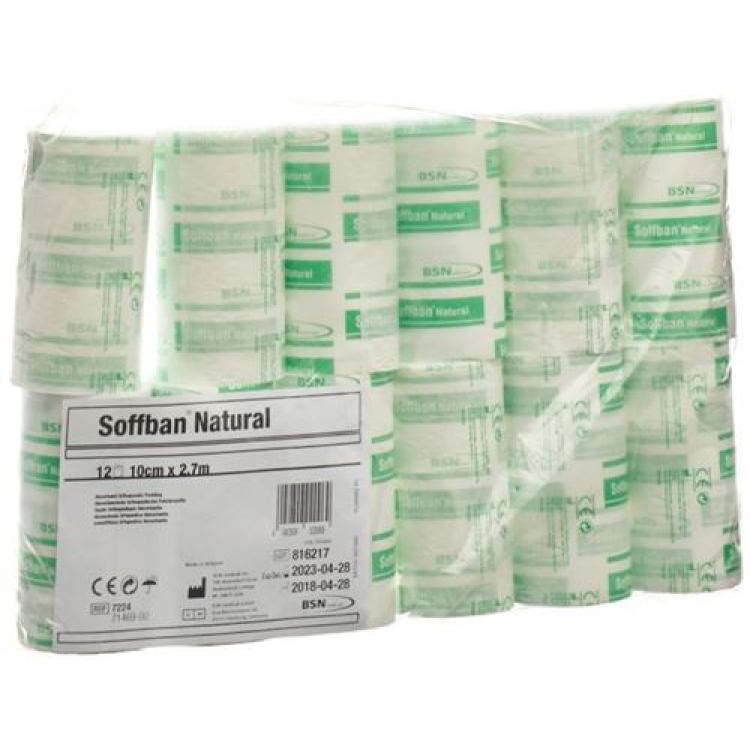 SOFFBAN NATUR stoppningsbandage 10cmx2,7m 12 st