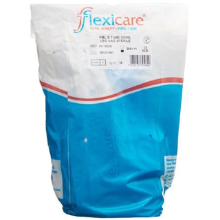 Flexicare urinska vrečka 500 ml 7 cm povratni ventil pretoka 10 kos