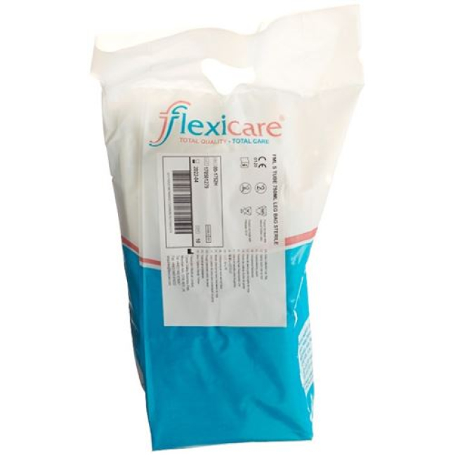 Flexicare urinska vrečka 750 ml 7 cm povratni ventil pretoka 10 kos