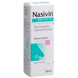 Nasivin Pur dosing dropper 0.01% bottle 5 ml