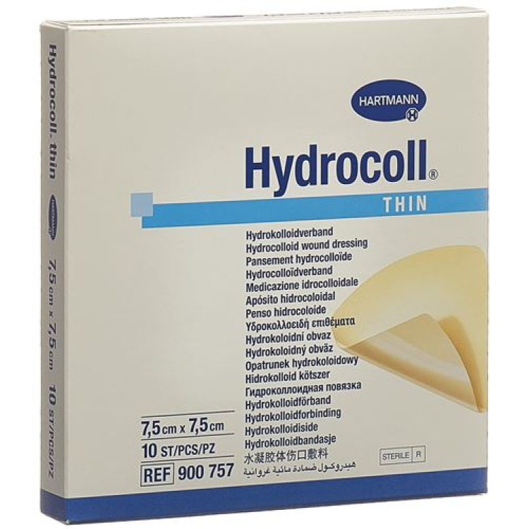 HYDROCOLL THIN Hydrocolloid פועל 7.5x7.5cm 10 יח'