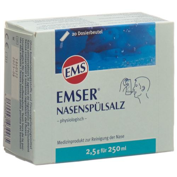 អំបិលលាងច្រមុះ Emser 20 x 2.5 ក្រាម។