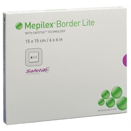 Mepilex Border Lite silikonivaahtosidos 15x15cm 5 kpl