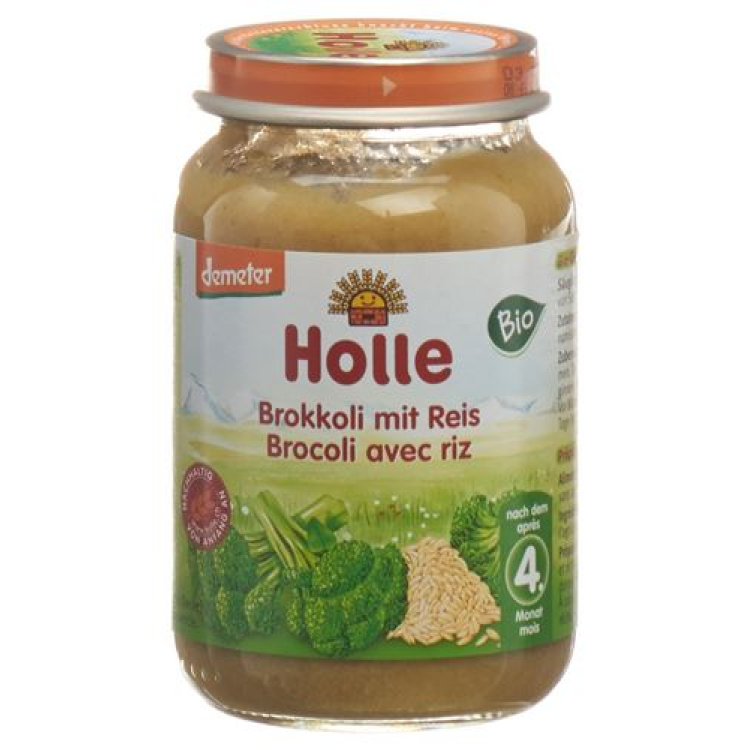 Holle brokkoli riisiga Demeter Bio 190 g