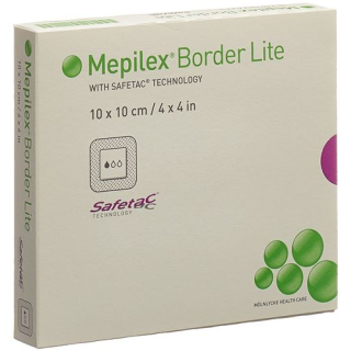 Mepilex Border Lite silikonivaahtosidos 10x10cm 5 kpl
