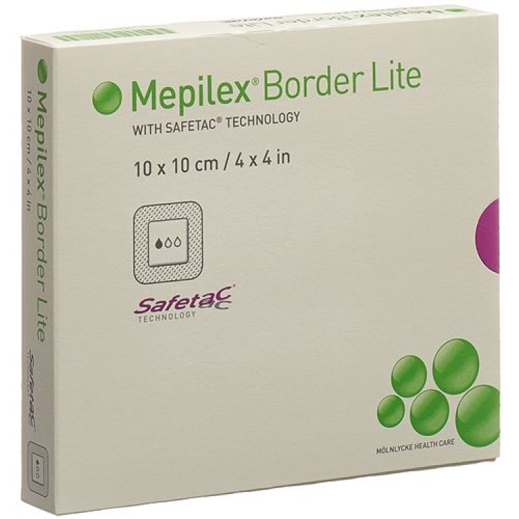 Mepilex Border Lite silikone skum dressing 10x10cm 5 stk