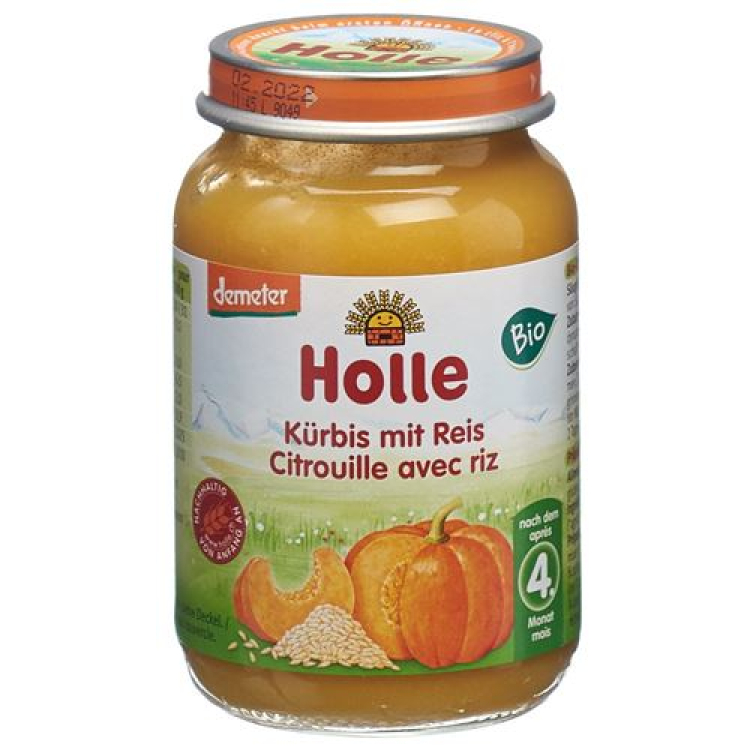 Holle Kürbis mit Reis demeter Bio 190 g