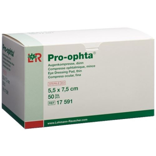 Pro Ophta set eye pads 5.5x7.5cm thin sterile 50 pcs