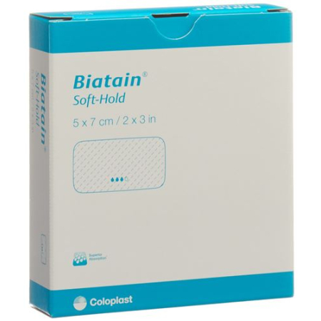 Biatain Soft-Hold Foam Dressing 5x7cm 5 pcs