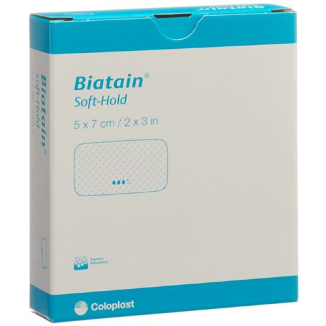 Biatain Soft-Hold Foam Dressing 5x7cm 5pcs